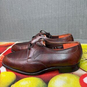 Vintage Florsheim Mens Size 13D Brown Leather Lace-Up Oxford Shoes